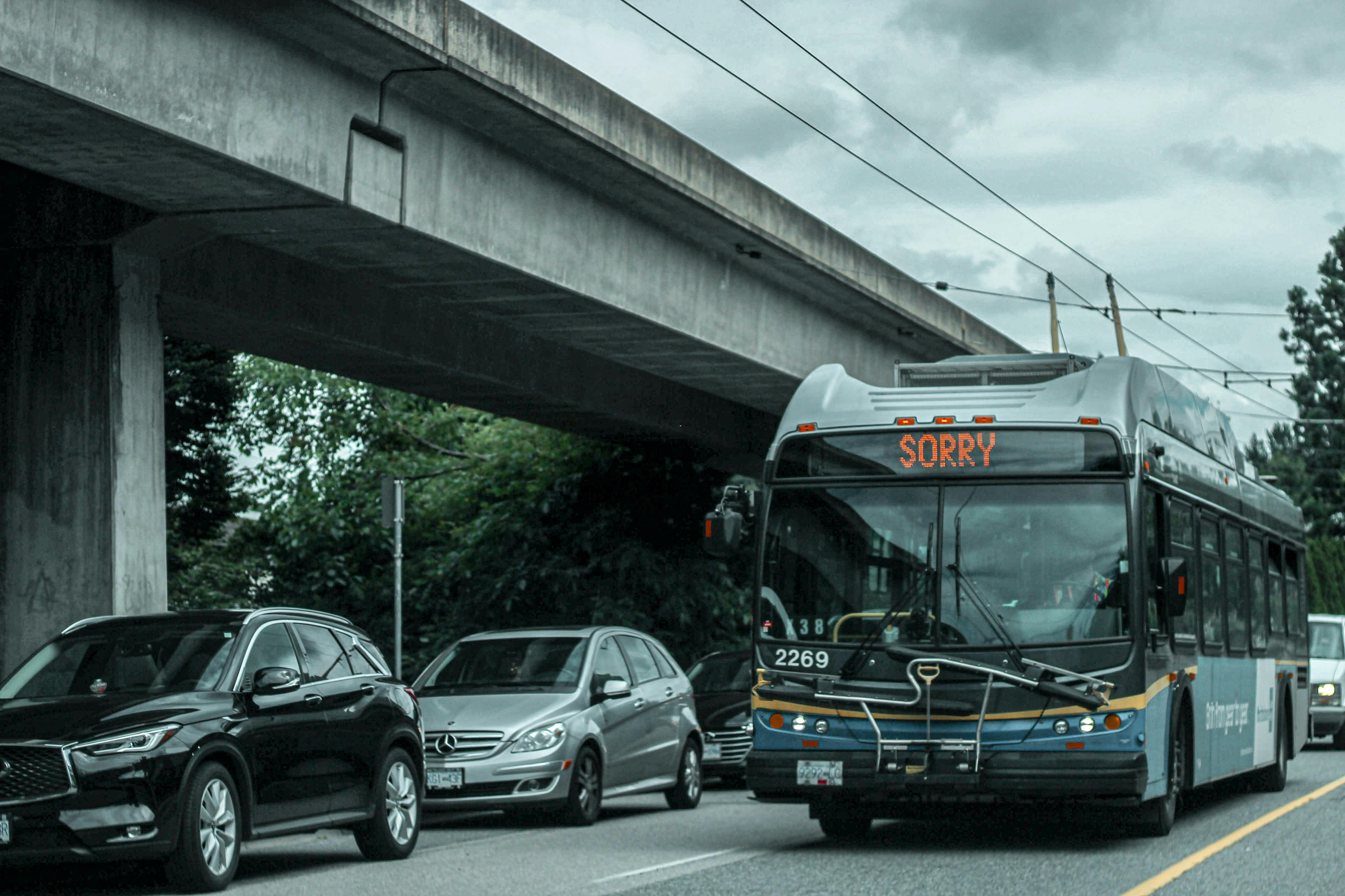 Transportation fleet on the highway